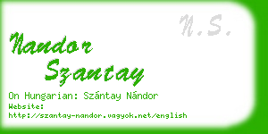nandor szantay business card